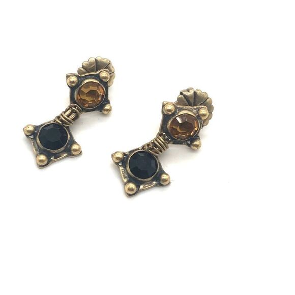 💝Vintage Gold Tone Dangle Earring - Picture 2 of 3